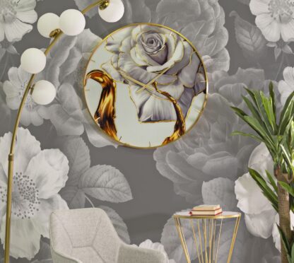 OROLOGIO GLASS ROSE CM Ø 60X5 - immagine 5
