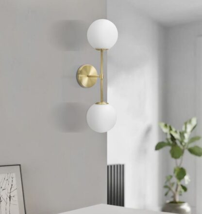 LAMPADA DA MURO GLAMY DOPPIA CM 15x21x55 - immagine 6