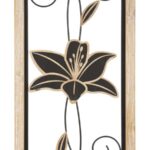 PANNELLO IN FERRO E LEGNO KOMAN -B- CM 26X2,5X60