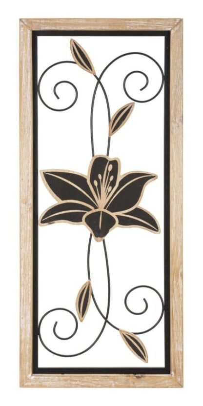 PANNELLO IN FERRO E LEGNO KOMAN -B- CM 26X2,5X60