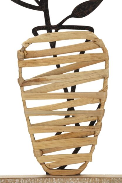 PANNELLO DA MURO IN FERRO E LEGNO VASO CM 40X3,5X80 - immagine 2