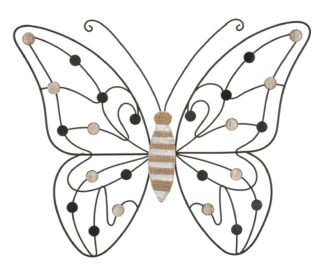 PANNELLO IN FERRO E LEGNO BUTTERFLY CM 39,5X1,5X33,5 MIN 2