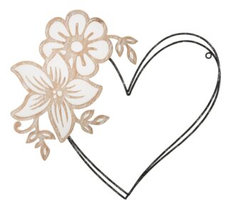 PANNELLO IN FERRO E LEGNO HEART CM 50X2X45 MIN 2