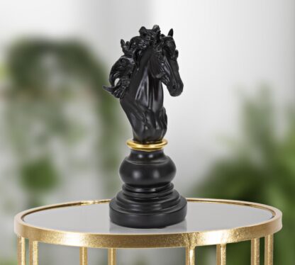 CAVALLO NERO E ORO CM 14X11X27 - immagine 7