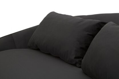 DIVANO 3 POSTI OSLO C/CUSCINI  NERO CM 185X84X68 - immagine 6