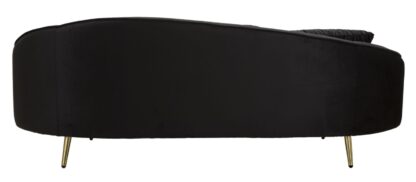 DIVANO 3 POSTI OSLO C/CUSCINI  NERO CM 185X84X68 - immagine 7