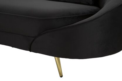 DIVANO 3 POSTI OSLO C/CUSCINI  NERO CM 185X84X68 - immagine 9
