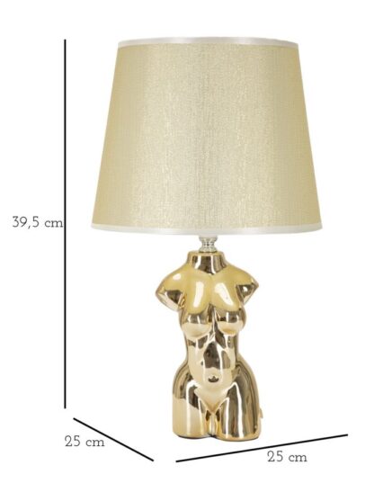 LAMPADA DA COMODINO GLAM WOMAN CM Ø 25X39,5 - immagine 6