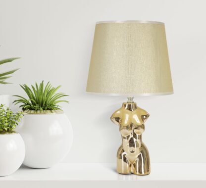LAMPADA DA COMODINO GLAM WOMAN CM Ø 25X39,5 - immagine 5
