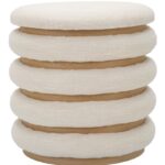 PUFF DAMASCO LINE CM Ø 40X42 stile BOHO CHICH