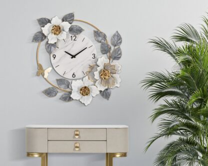 OROLOGIO DA MURO FLOWERS CM 64X8X64 - immagine 5