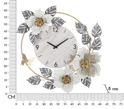 OROLOGIO DA MURO FLOWERS CM 64X8X64 - immagine 6