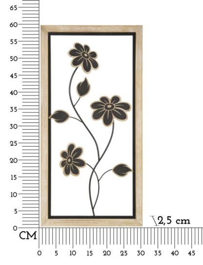 PANNELLO IN FERRO E LEGNO GIRISH -B- CM 30X2,5X60 - immagine 6