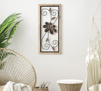PANNELLO IN FERRO E LEGNO KOMAN -A- CM 26X2,5X60 - immagine 5