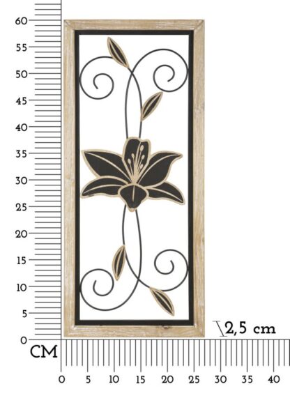 PANNELLO IN FERRO E LEGNO KOMAN -B- CM 26X2,5X60 - immagine 6