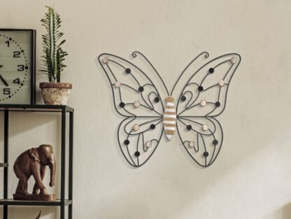 PANNELLO IN FERRO E LEGNO BUTTERFLY CM 39,5X1,5X33,5 MIN 2 - immagine 5