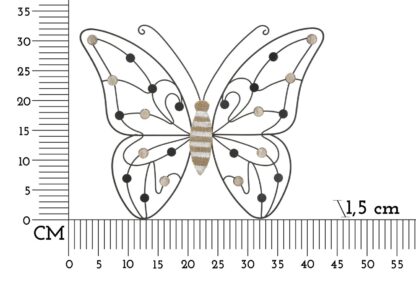 PANNELLO IN FERRO E LEGNO BUTTERFLY CM 39,5X1,5X33,5 MIN 2 - immagine 6