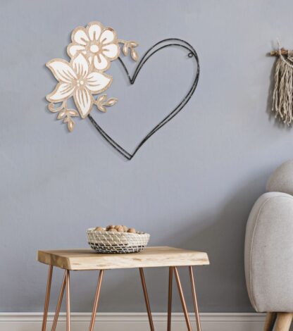 PANNELLO IN FERRO E LEGNO HEART CM 50X2X45 MIN 2 - immagine 5