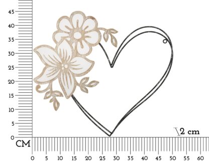 PANNELLO IN FERRO E LEGNO HEART CM 50X2X45 MIN 2 - immagine 6