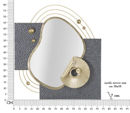 SPECCHIO DA MURO ART CM 80X7X72,4 - immagine 6