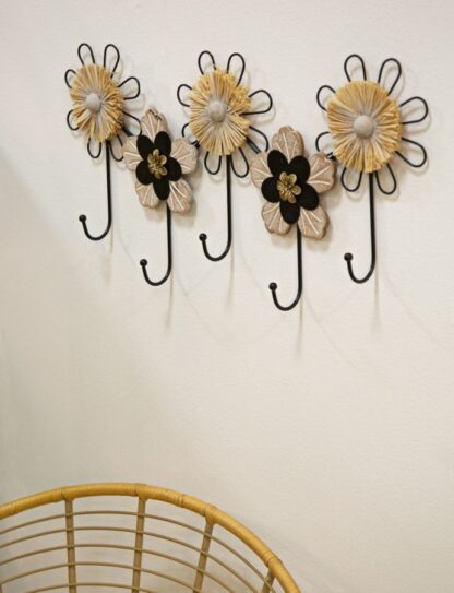 APP/ABITI FERRO, LEGNO RAFFIA CM 61X5,5X30,5 - immagine 5