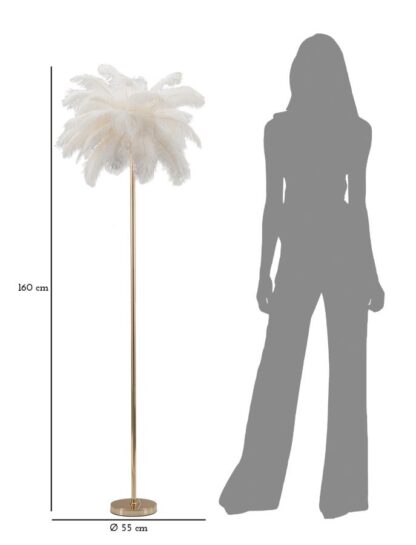 LAMPADA DA TERRA PALM BIANCA CM Ø 55X160 - immagine 5