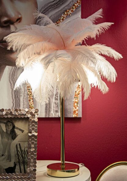 LAMPADA DA TAVOLO PALM ROSA CM Ø 40X55 - immagine 5
