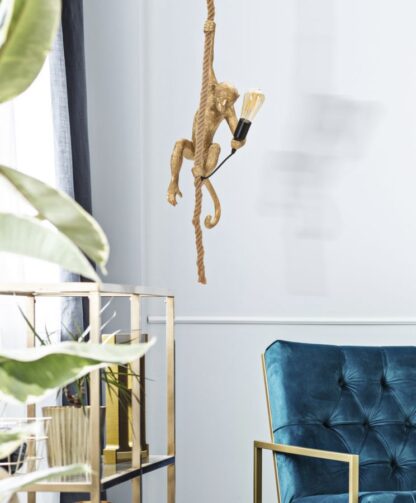LAMPADARIO MONKEY ORO CM 27X32X60 - immagine 7