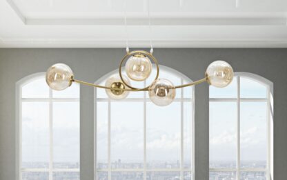 LAMPADARIO JAPAN 5 LUCI CM 100X33X30 - immagine 7