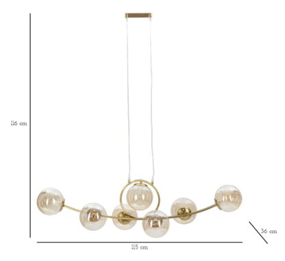 LAMPADARIO JAPAN 7 LUCI CM 115X36X30 - immagine 9