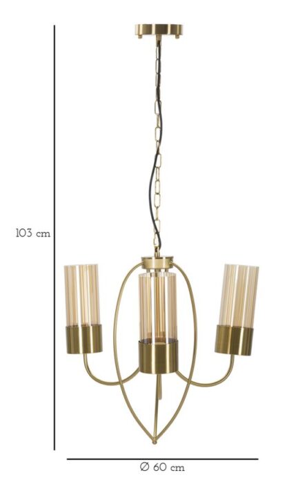 LAMPADARIO VERSAILLES 3 LUCI CM Ø 60X103 - immagine 7