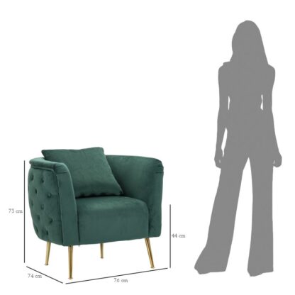 POLTRONA BUCAREST VERDE CM 76X74X73 - immagine 11