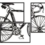 PANNELLO DA MURO BIKE SET 3PZ CM 40X1,3X60 (SINGOLO PZ) stile MODERN