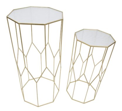 P/TELEFONO NEW GLASS COPPIA CM 50X46X100-40X37X80 - immagine 2