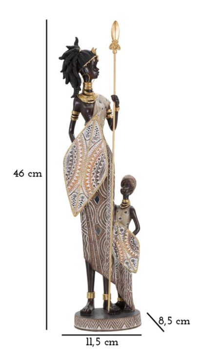 MASAI TRIBAL C/FIGLIO CM 11,5X8,5X46 - immagine 6