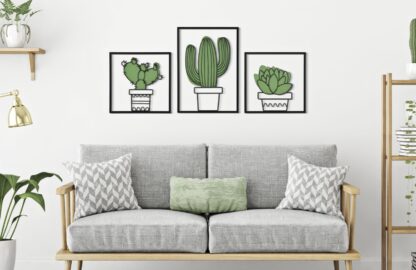 PANNELLO DA MURO CACTUS SET 3PZ 33X1,3X46,5-33X1,3X33 - immagine 5