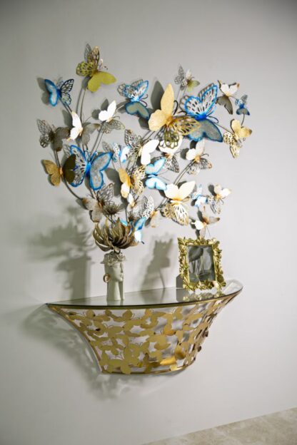 CONSOLE DA MURRO BUTTERFLIES CM 120X40,5X37,2 - immagine 7