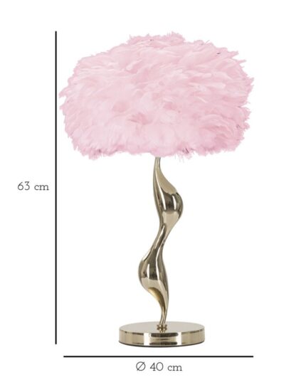 LAMPADA DA TAVOLO SLIM ROSA CM Ø 40X63 - immagine 7