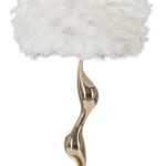 LAMPADA DA TAVOLO SLIM BIANCO CM Ø 40X63 stile GLAM