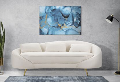 STAMPA DIPINTA BLU REY CM 80X3X120 - immagine 5