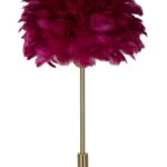 LAMPADA DA TAVOLO BALL FEATHER BORDEAUX CM Ø 30X50