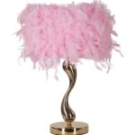 LAMPADA DA TAVOLO CART ROSA CM Ø 25X47 stile GLAM
