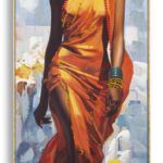 DIPINTO SU TELA C/CORNICE DAPHNE -B- CM 52X4,5X152