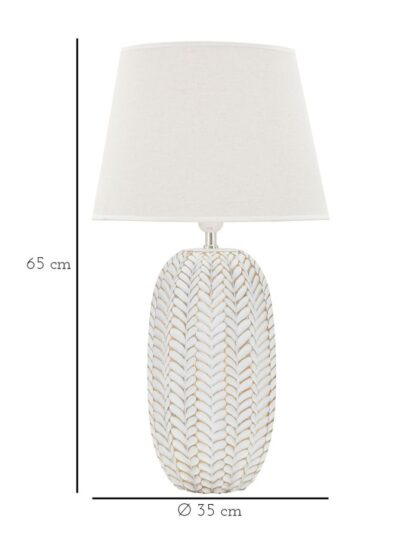 LAMPADA DA TAVOLO RESINA LEAF CM Ø 35X65 - immagine 6