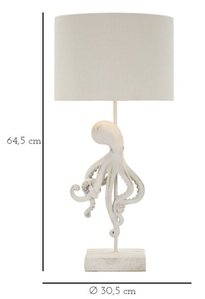 LAMPADA DA TAVOLO OCTOPUS BIANCA CM Ø 30,5X64,5 - immagine 6