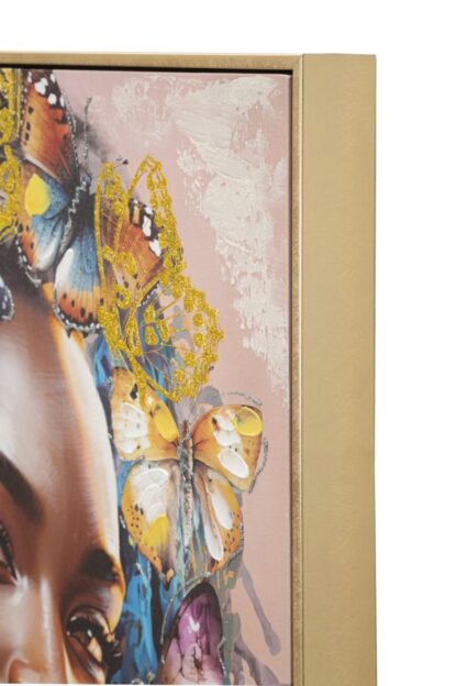 DIPINTO SU TELA C/CORNICE TARA -A- CM 82X4,5X82 - immagine 4