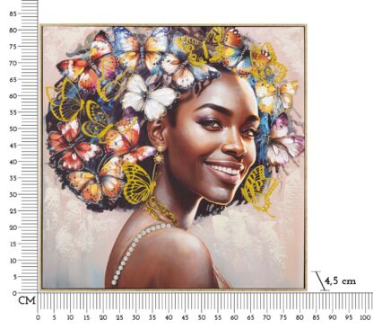 DIPINTO SU TELA C/CORNICE TARA -A- CM 82X4,5X82 - immagine 7
