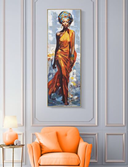 DIPINTO SU TELA C/CORNICE DAPHNE -B- CM 52X4,5X152 - immagine 6