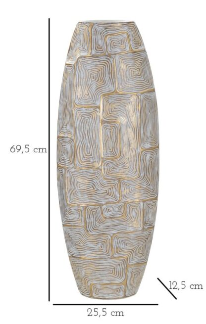 VASO RESINA ECLIPS TOWER CM 25,5X12,5X69,5 - immagine 7