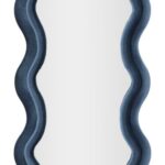 SPECCHIO DA MURO EMILY VELLUTO BLU CM 60X6X160